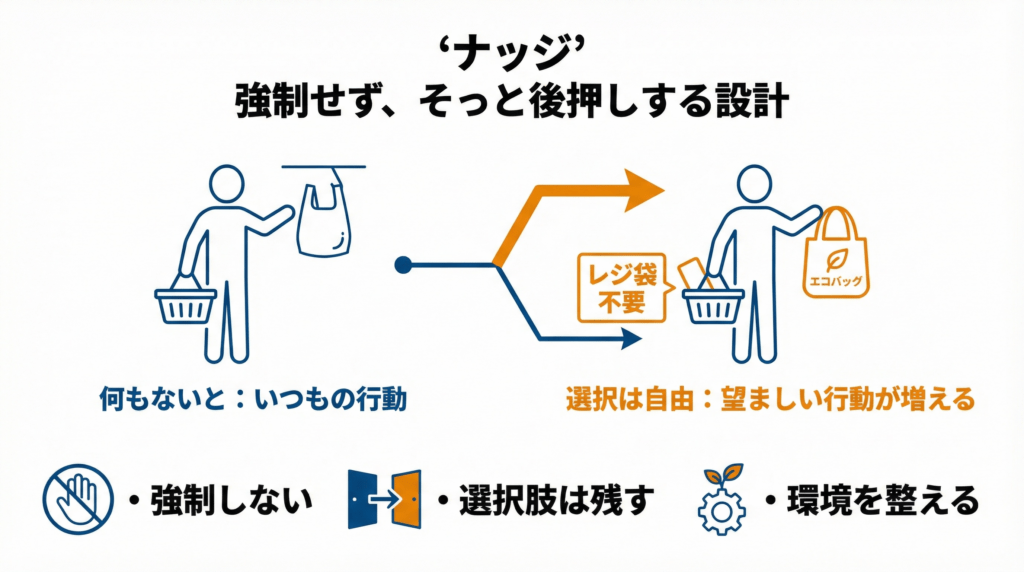 行動経済学ナッジの小売の場合