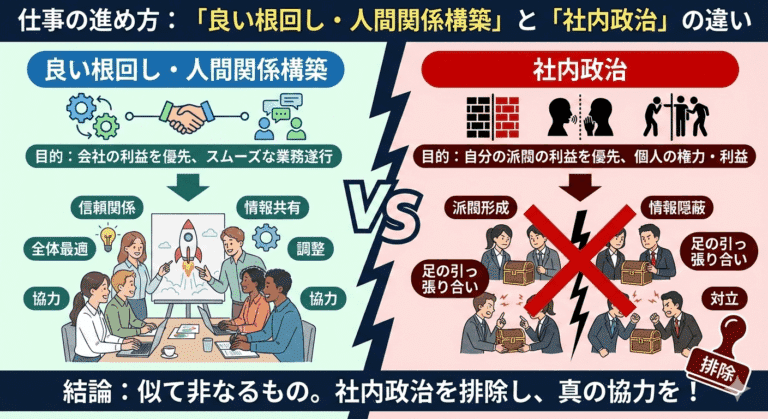 根回しと社内政治の違いとは
