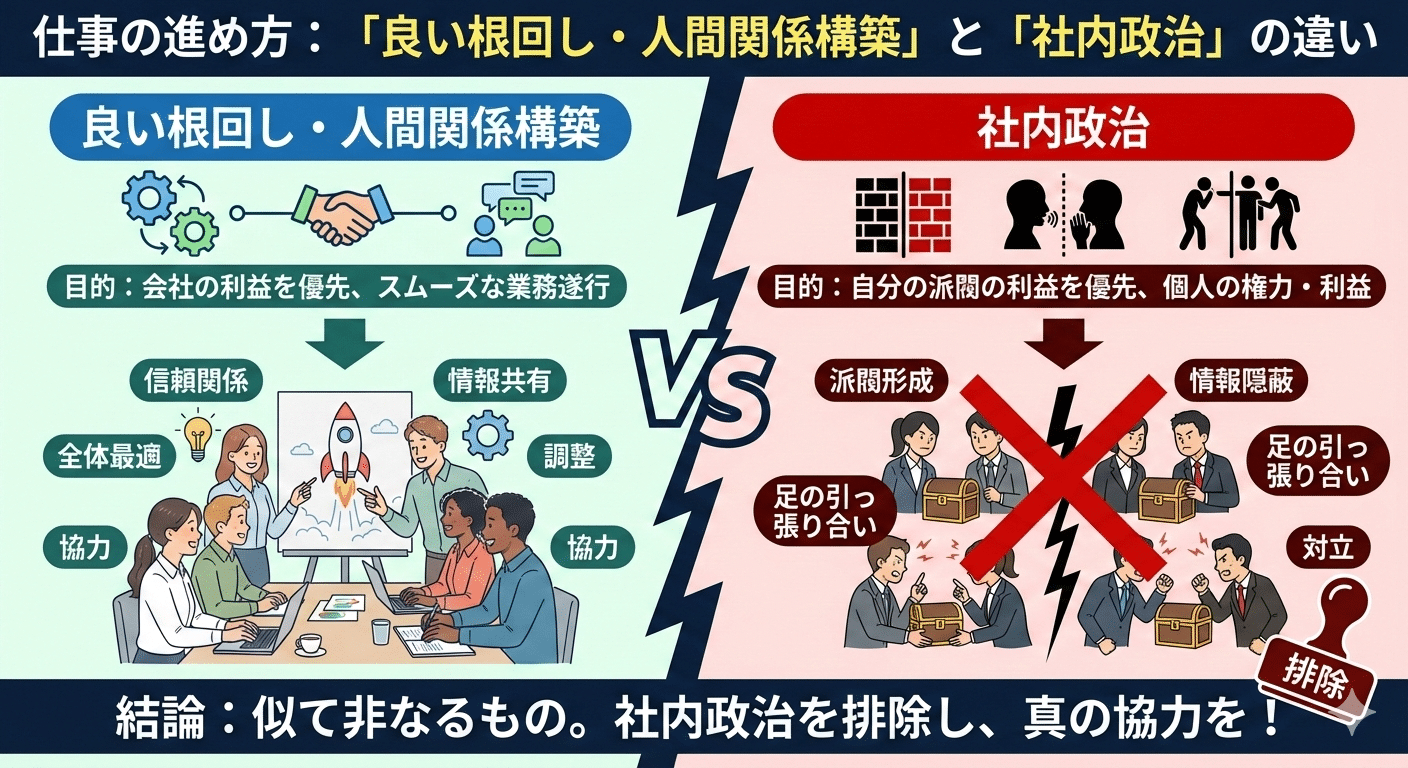 根回しと社内政治の違いとは